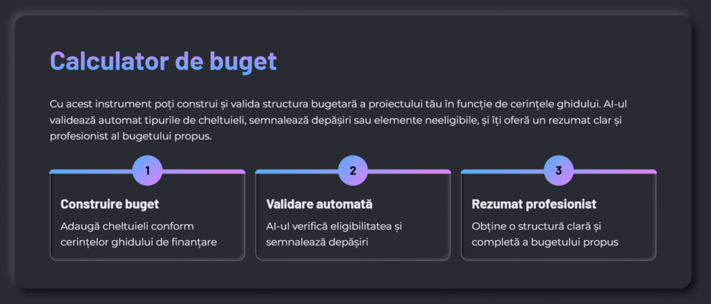 Calculator de buget fonduri europene